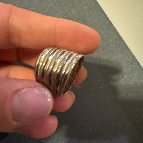 Vintage Sterling Silver Textured Women's Ring - Picture 1 of 12